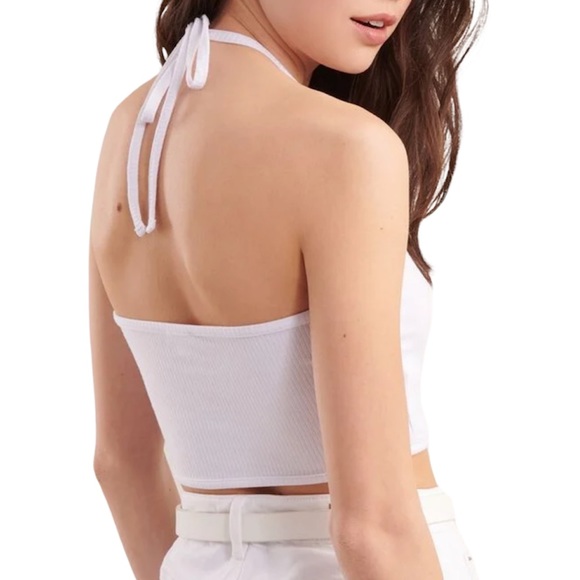 NWT Garage white halter wrap top - Picture 2 of 7